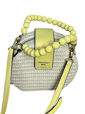 Dune London Cream & Yellow Beaded Mini Crossbody
